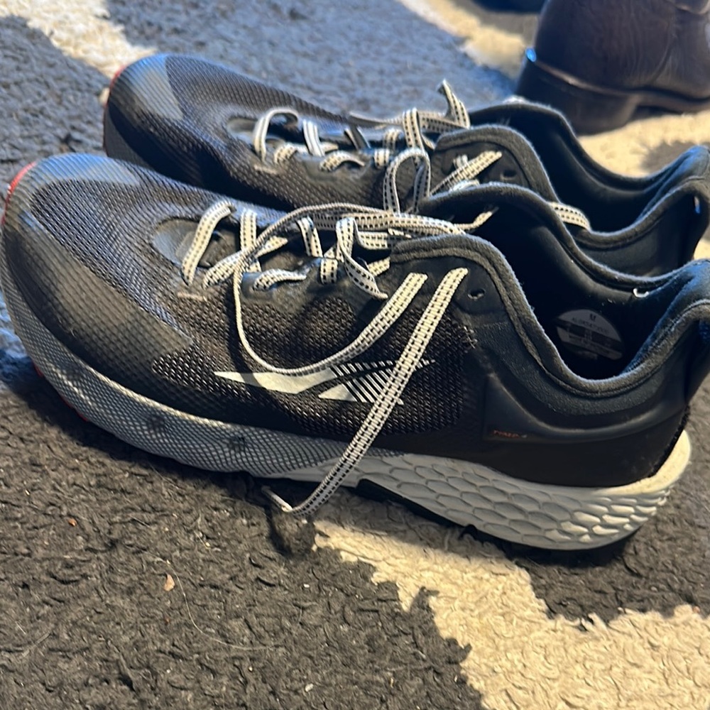 Altra Black and White Athletic Shoes with Cushioned Support